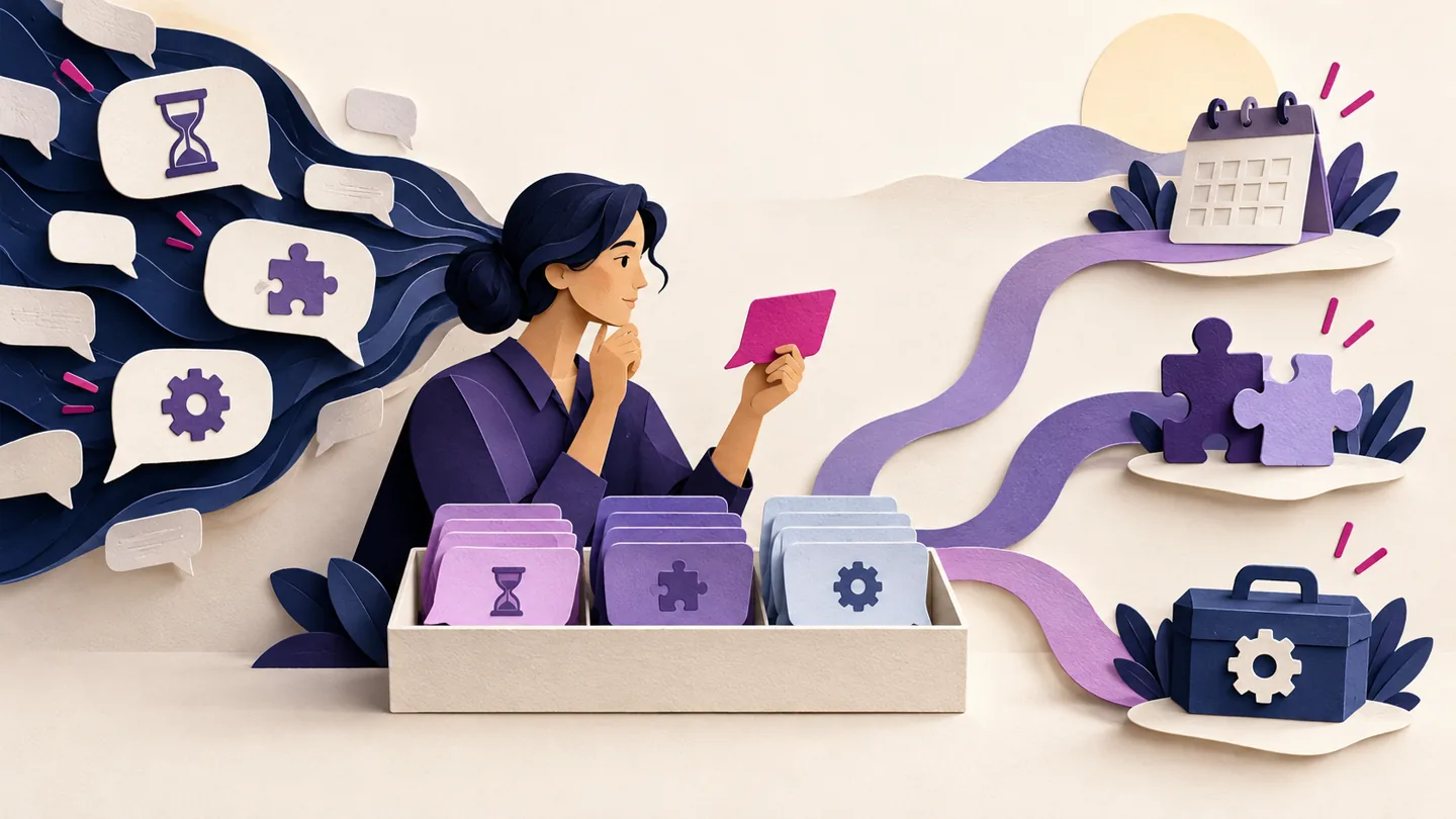 Editorial illustration exploring handle SaaS outbound objections as information