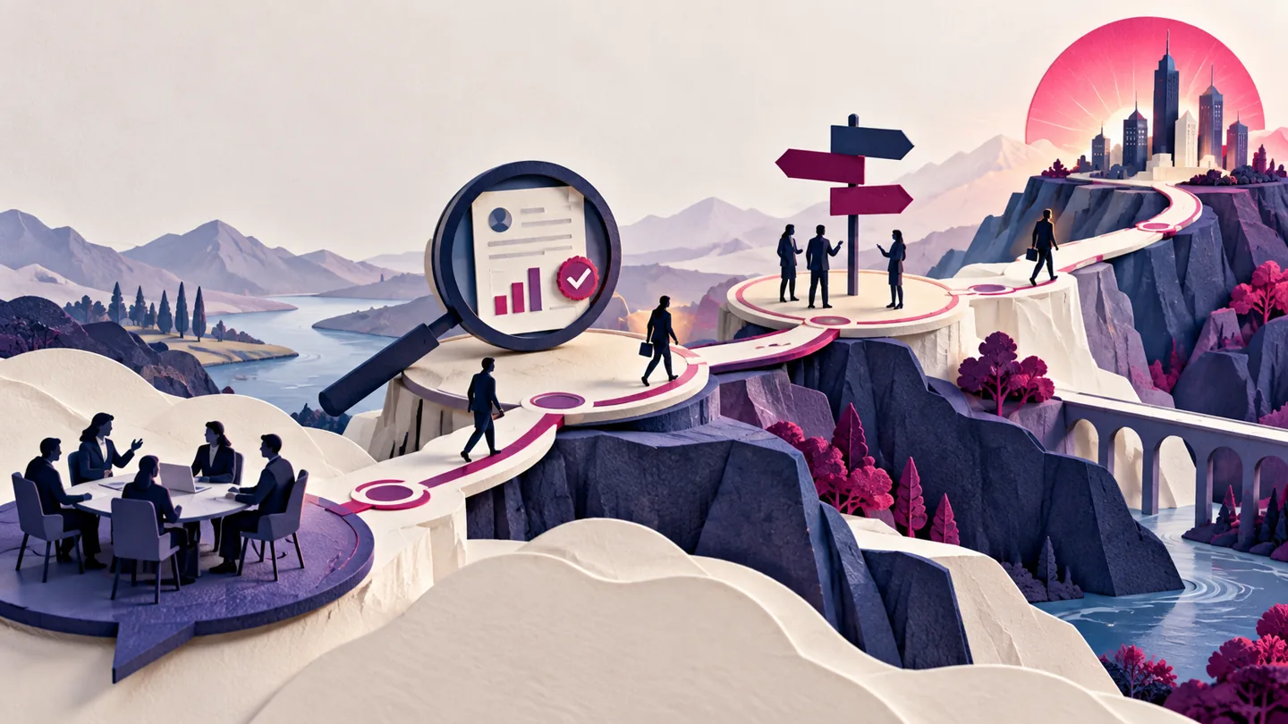 Editorial illustration exploring measure consulting business development beyond meetings booked
