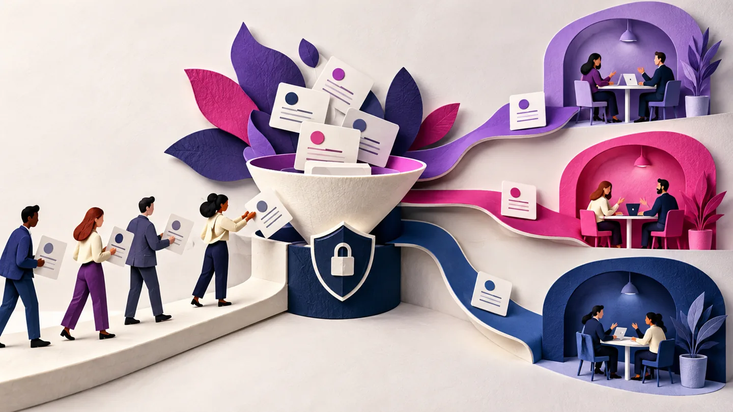 Editorial illustration exploring qualify professional-service enquiries without creating friction