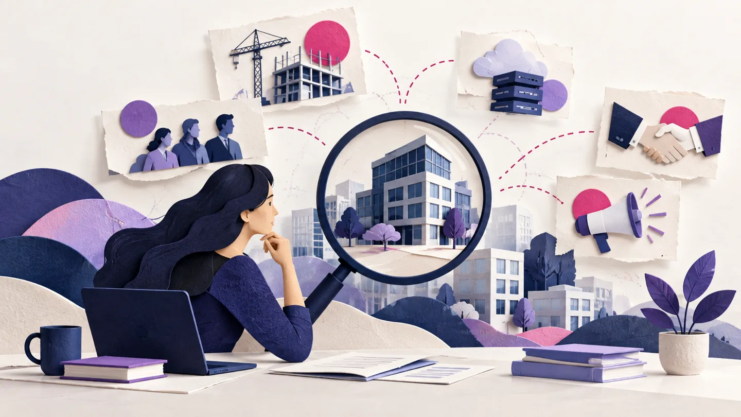 Editorial illustration exploring using SaaS buying signals without pretending to know the buyer